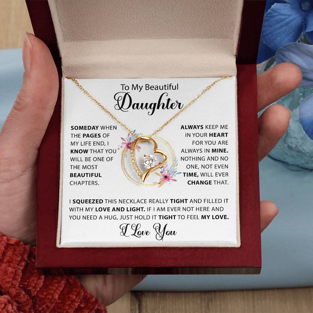 To My Beautiful Daughter - Forever Love Necklace