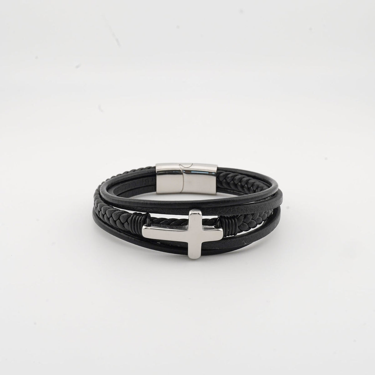 Grandson's Eternal Cross Faith Bracelet
