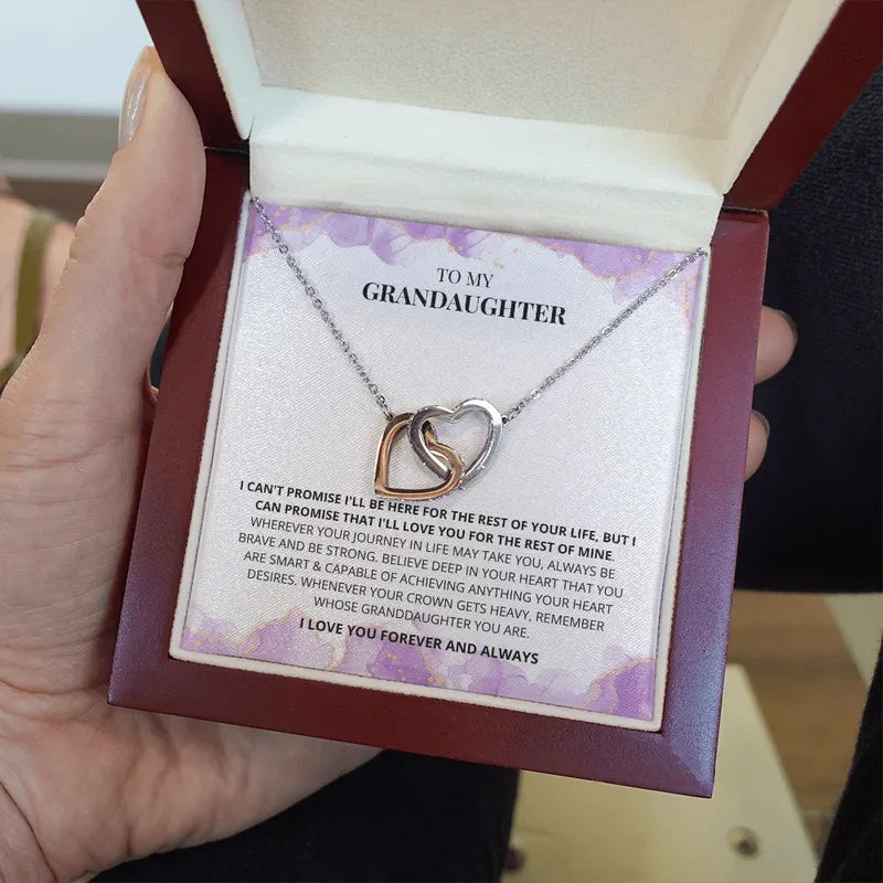 To My Granddaughter – Interlocking Hearts Necklace