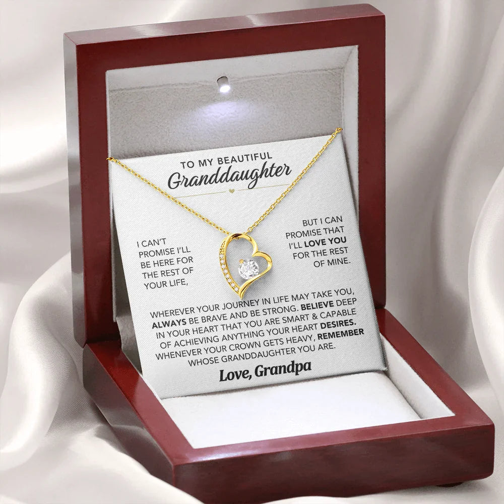 To My Granddaughter Necklace – Gift From Grandpa