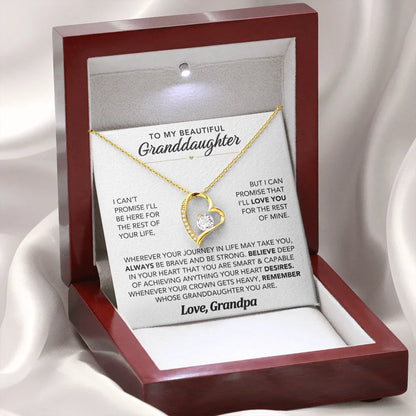 To My Granddaughter Necklace – Gift From Grandpa