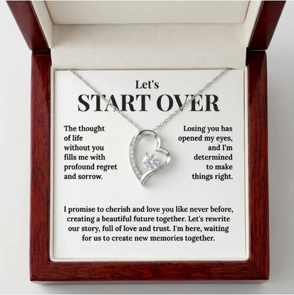 "Let's Start Over" Forever Love Necklace - The Ultimate Apology & Reconciliation Gift for Her
