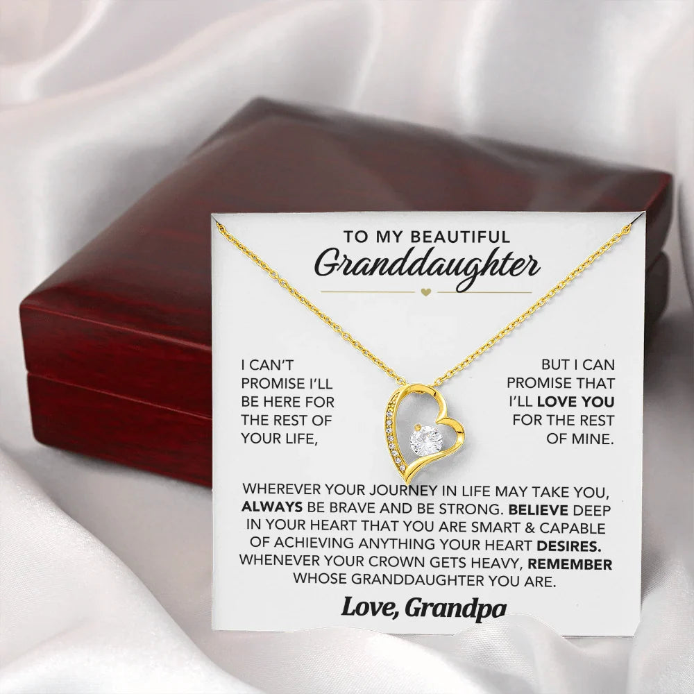 To My Granddaughter Necklace – Gift From Grandpa