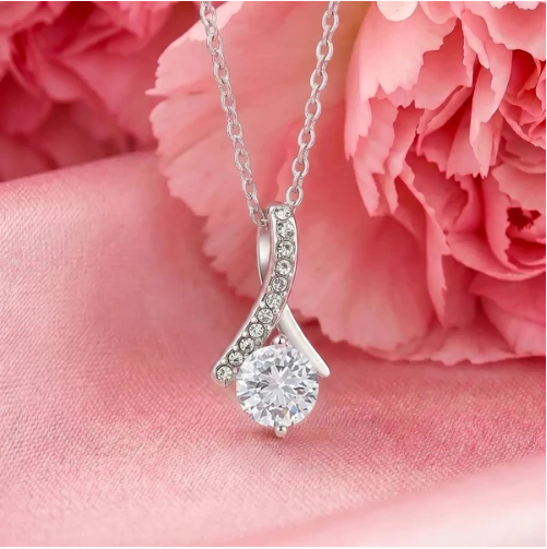 "To My Mother On My Wedding Day, Forever Your Son" Alluring Beauty Necklace – Heartfelt Gift from Son