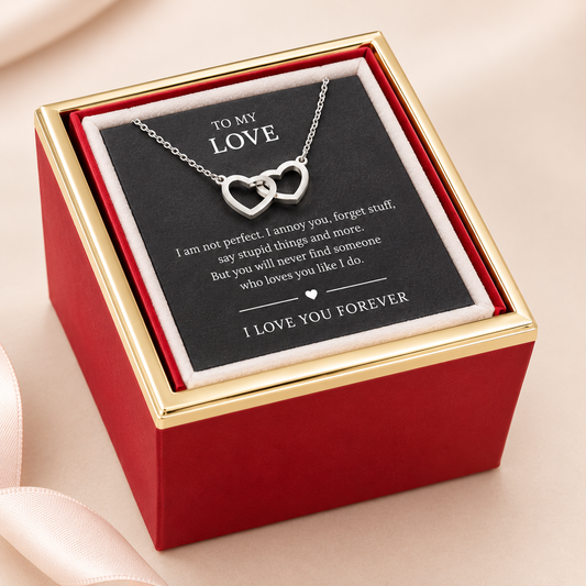 Engraved Necklace - With Real Rose - To My Love
