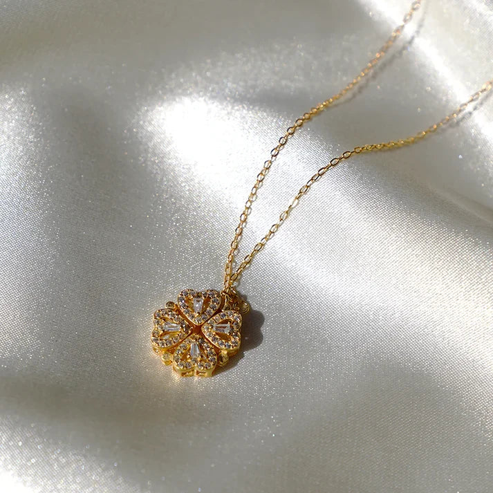 Daughter’s Lucky Clover Necklace & Forever Rose Keepsake Gift Set