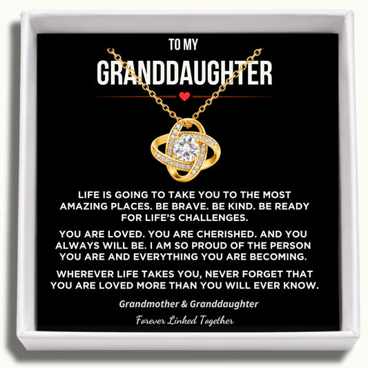 To My Granddaughter – Love Knot Necklace