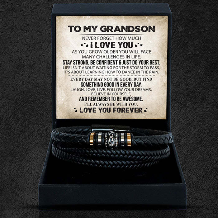 To My Grandson - I Love You Forever Bracelet