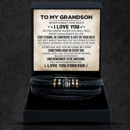 To My Grandson - I Love You Forever Bracelet