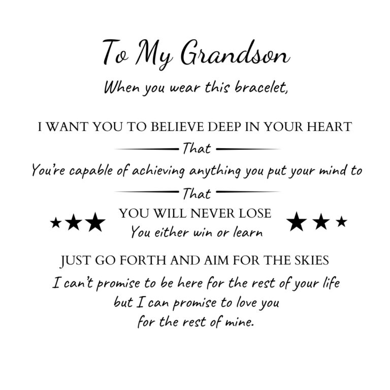 To My Grandson – Forever Together Bracelet