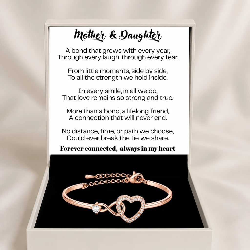 To My Daughter Infinity Heart Bracelet Linked Forever From Mum