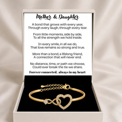 To My Daughter Infinity Heart Bracelet Linked Forever From Mum