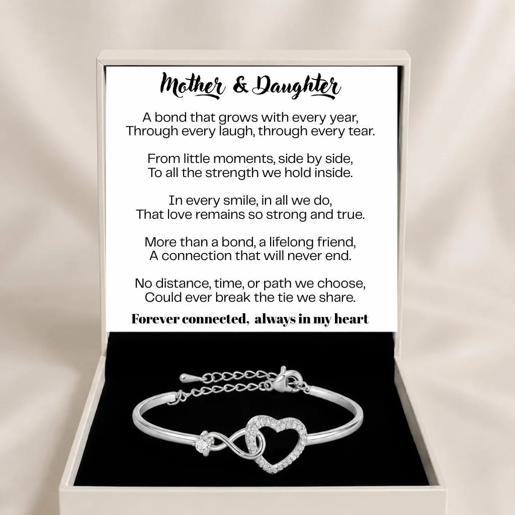 To My Daughter Infinity Heart Bracelet Linked Forever From Mum
