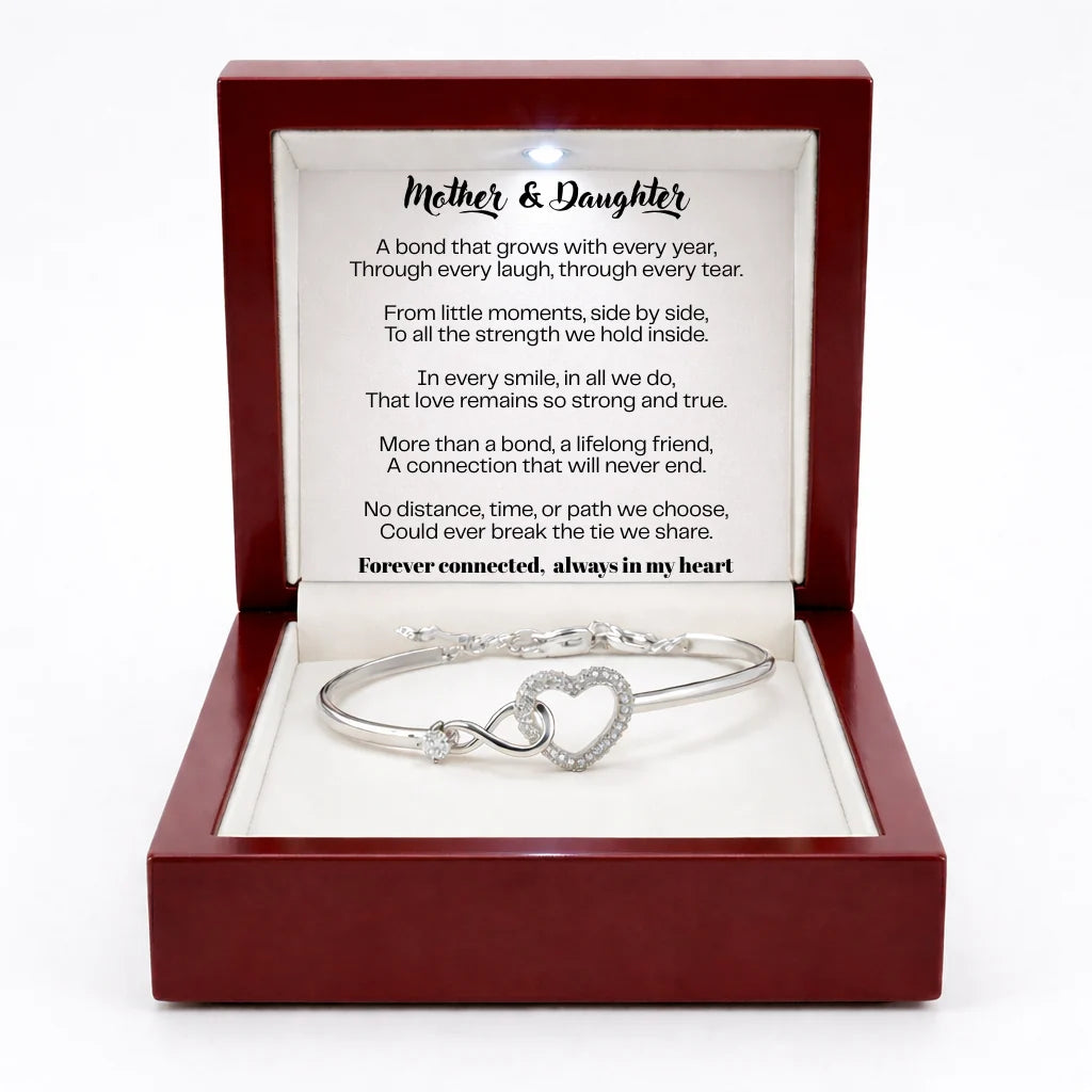 To My Daughter Infinity Heart Bracelet Linked Forever From Mum