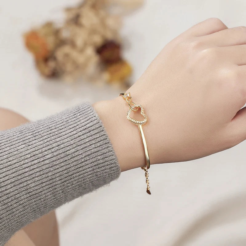 To My Daughter Infinity Heart Bracelet Linked Forever From Mum