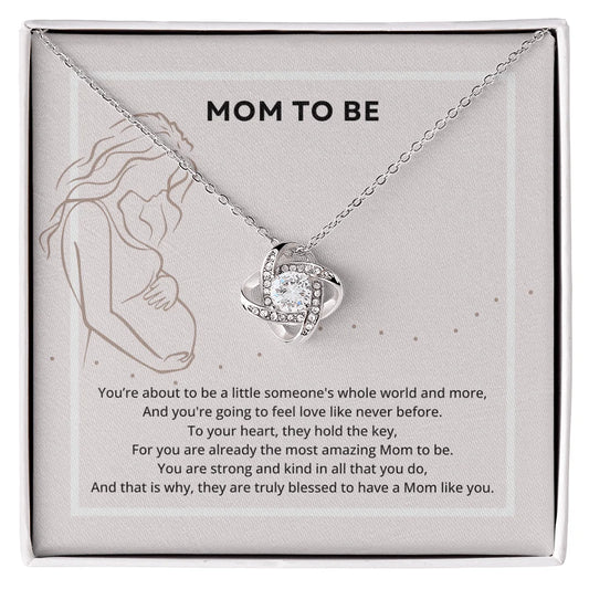 Mom To Be Love Knot Necklace