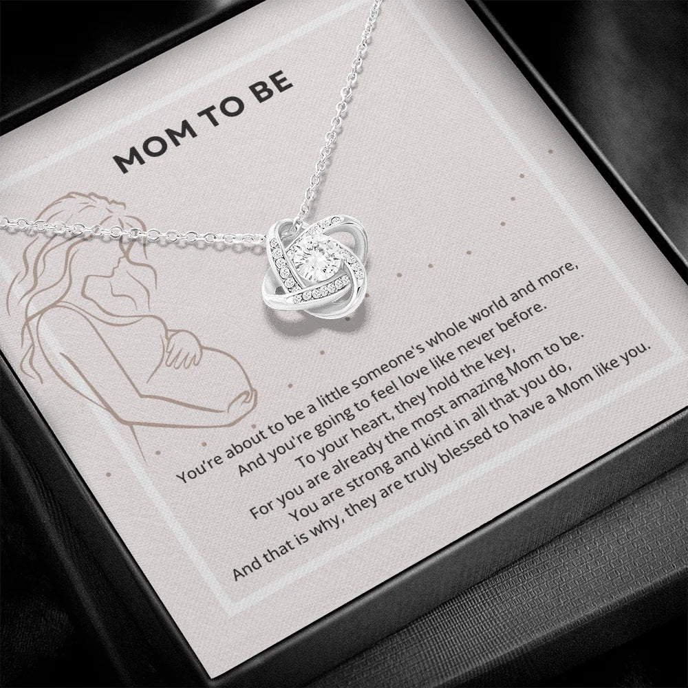 Mom To Be Love Knot Necklace