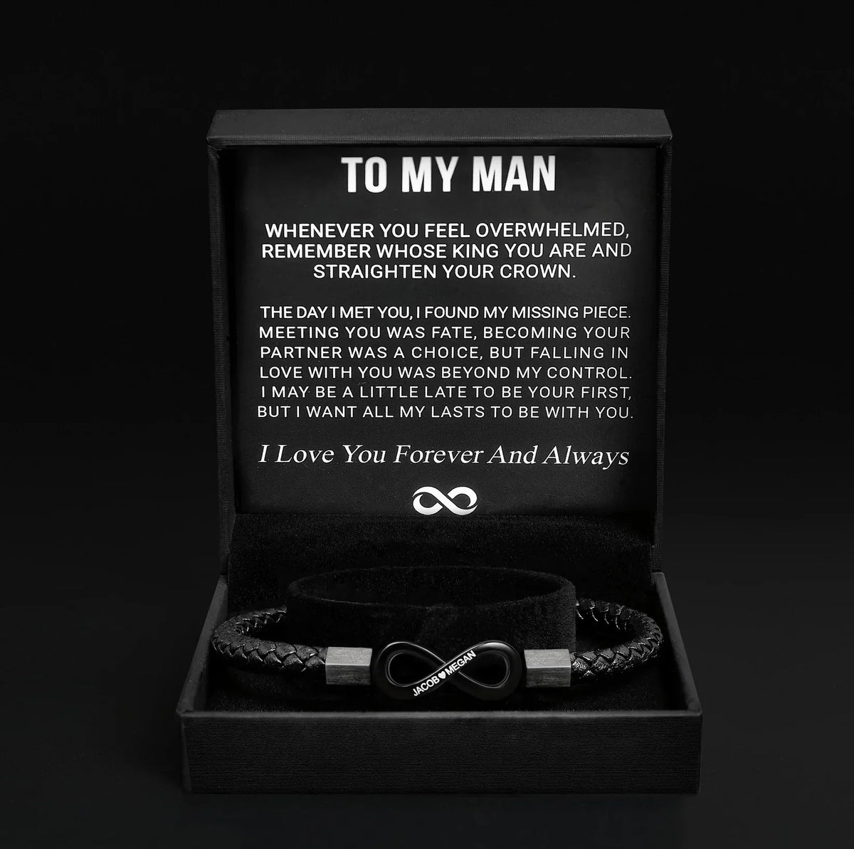 To My Man - Infinity Love Bracelet