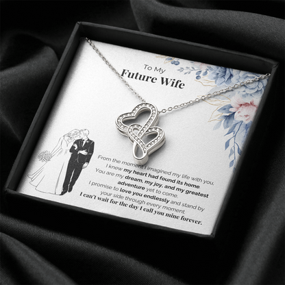 To My Future Wife – Heart-to-Heart Pendant Necklace