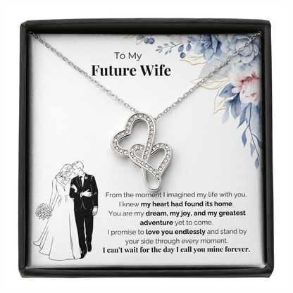 To My Future Wife – Heart-to-Heart Pendant Necklace