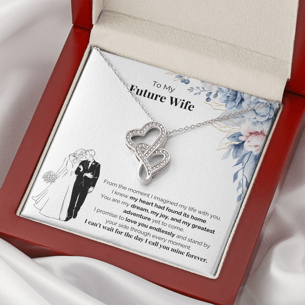 To My Future Wife – Heart-to-Heart Pendant Necklace