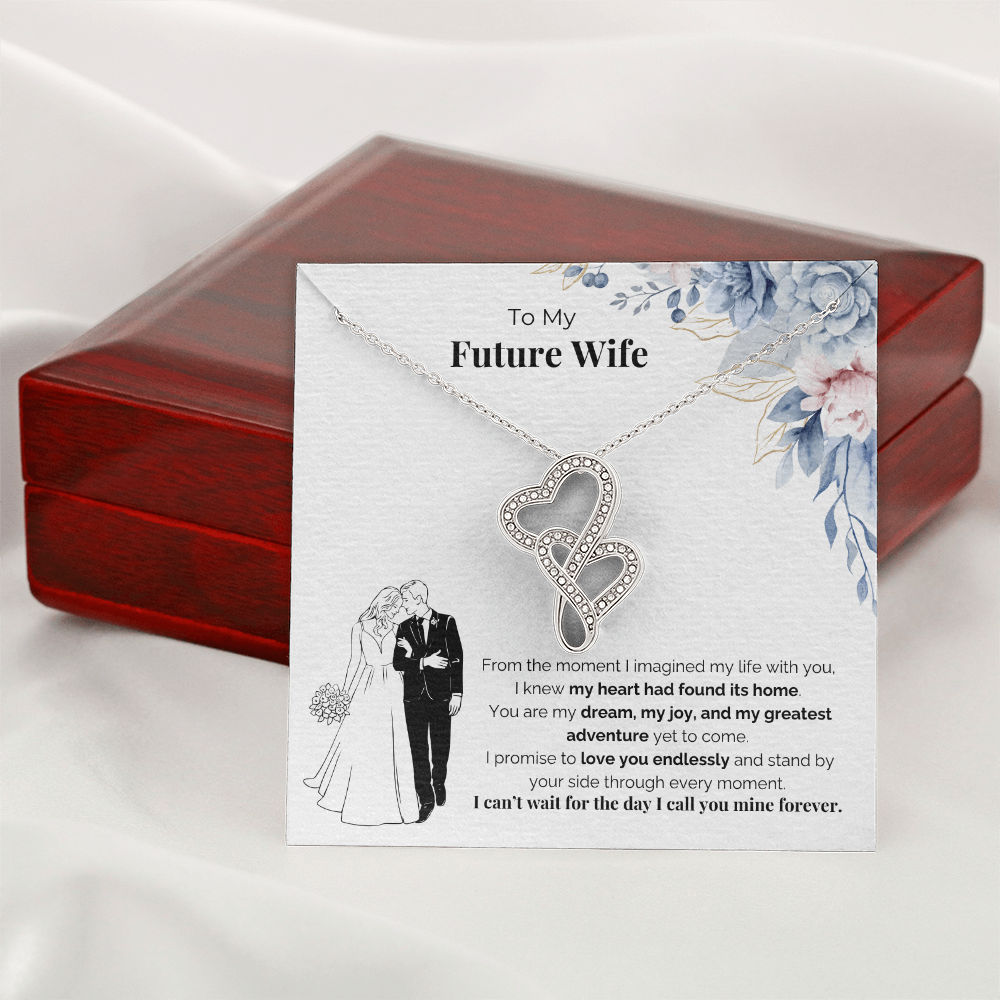 To My Future Wife – Heart-to-Heart Pendant Necklace