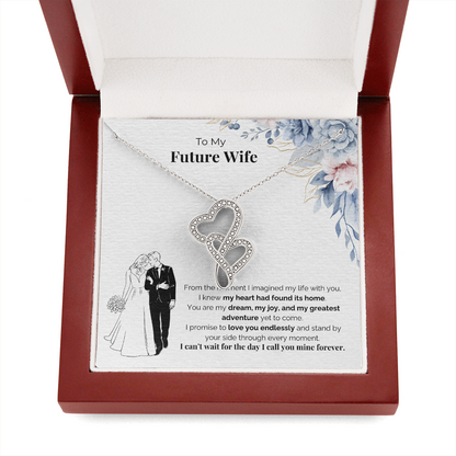 To My Future Wife – Heart-to-Heart Pendant Necklace