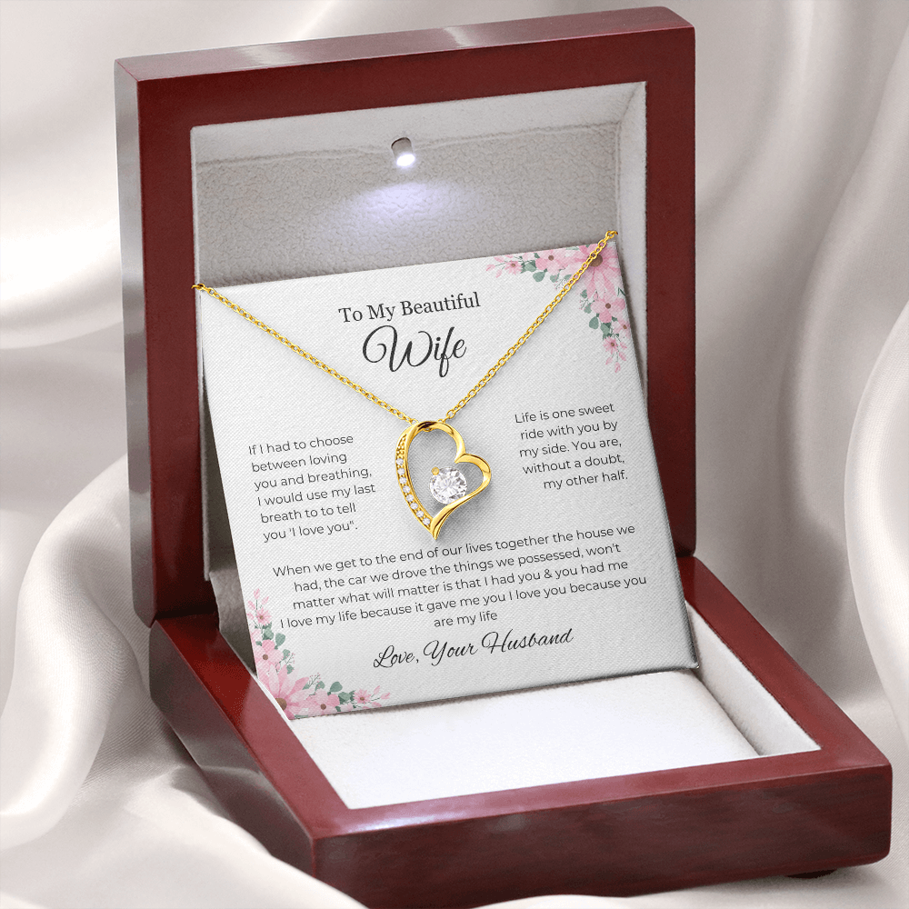 To My Beautiful Wife - Forever Love Necklace
