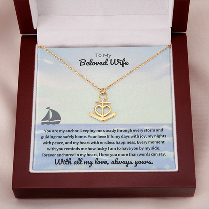 To My Wife – Anchor Pendant Necklace
