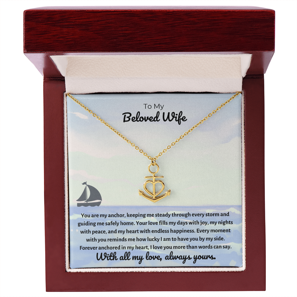 To My Wife – Anchor Pendant Necklace