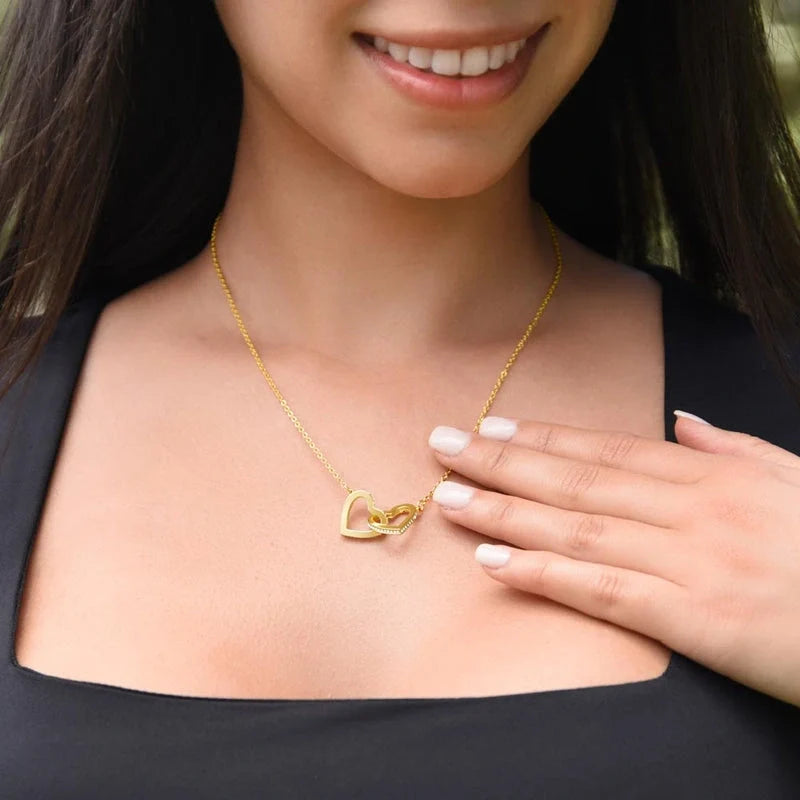 To My Granddaughter – Interlocking Hearts Necklace
