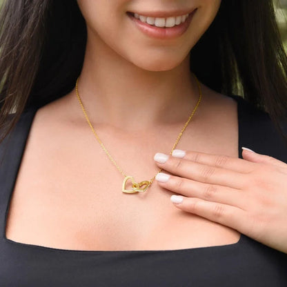 To My Granddaughter – Interlocking Hearts Necklace