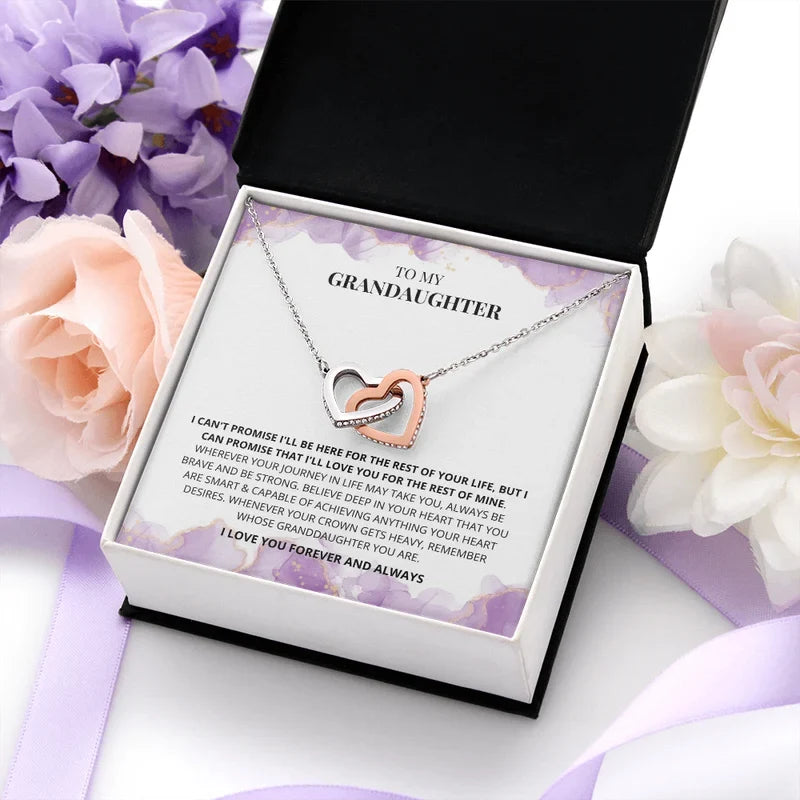 To My Granddaughter – Interlocking Hearts Necklace