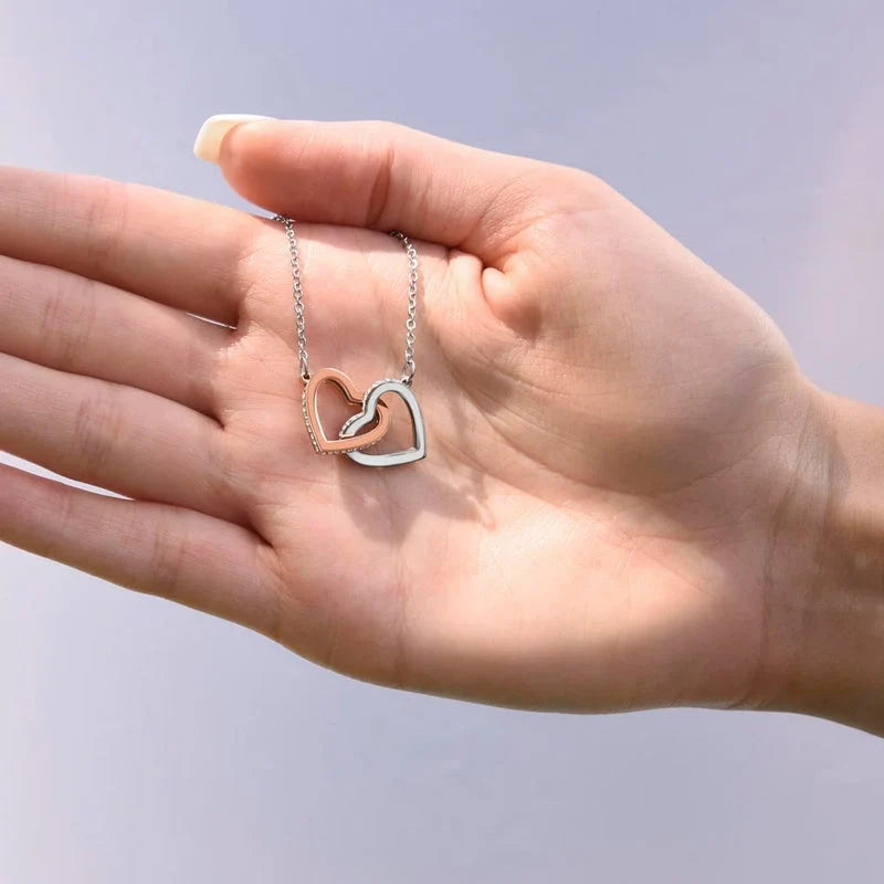 To My Granddaughter – Interlocking Hearts Necklace