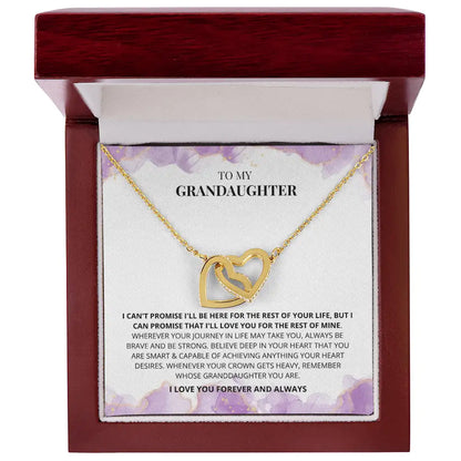 To My Granddaughter – Interlocking Hearts Necklace