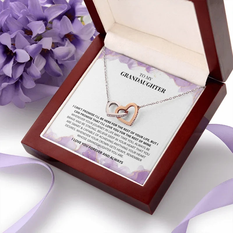 To My Granddaughter – Interlocking Hearts Necklace