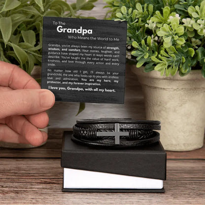 "To My Grandpa" Bracelet – Perfect Gift from Granddaughter or Grandson