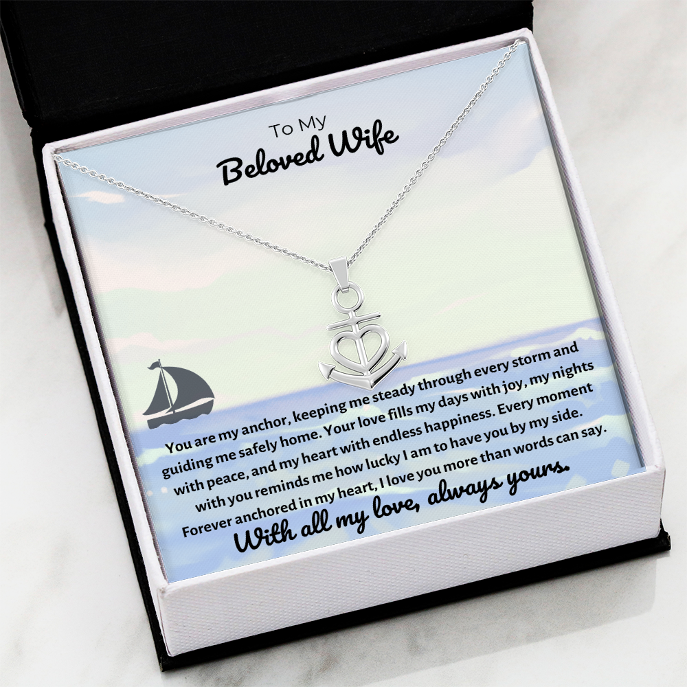 To My Wife – Anchor Pendant Necklace