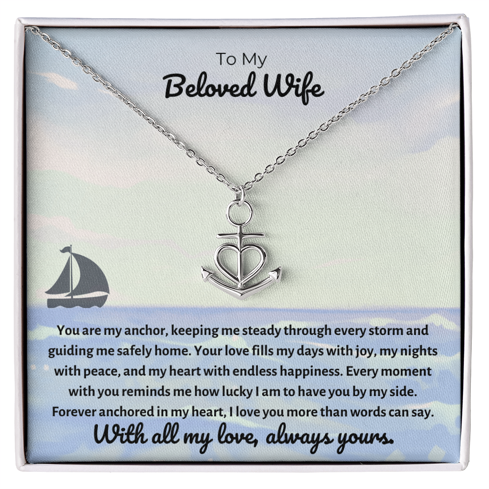 To My Wife – Anchor Pendant Necklace