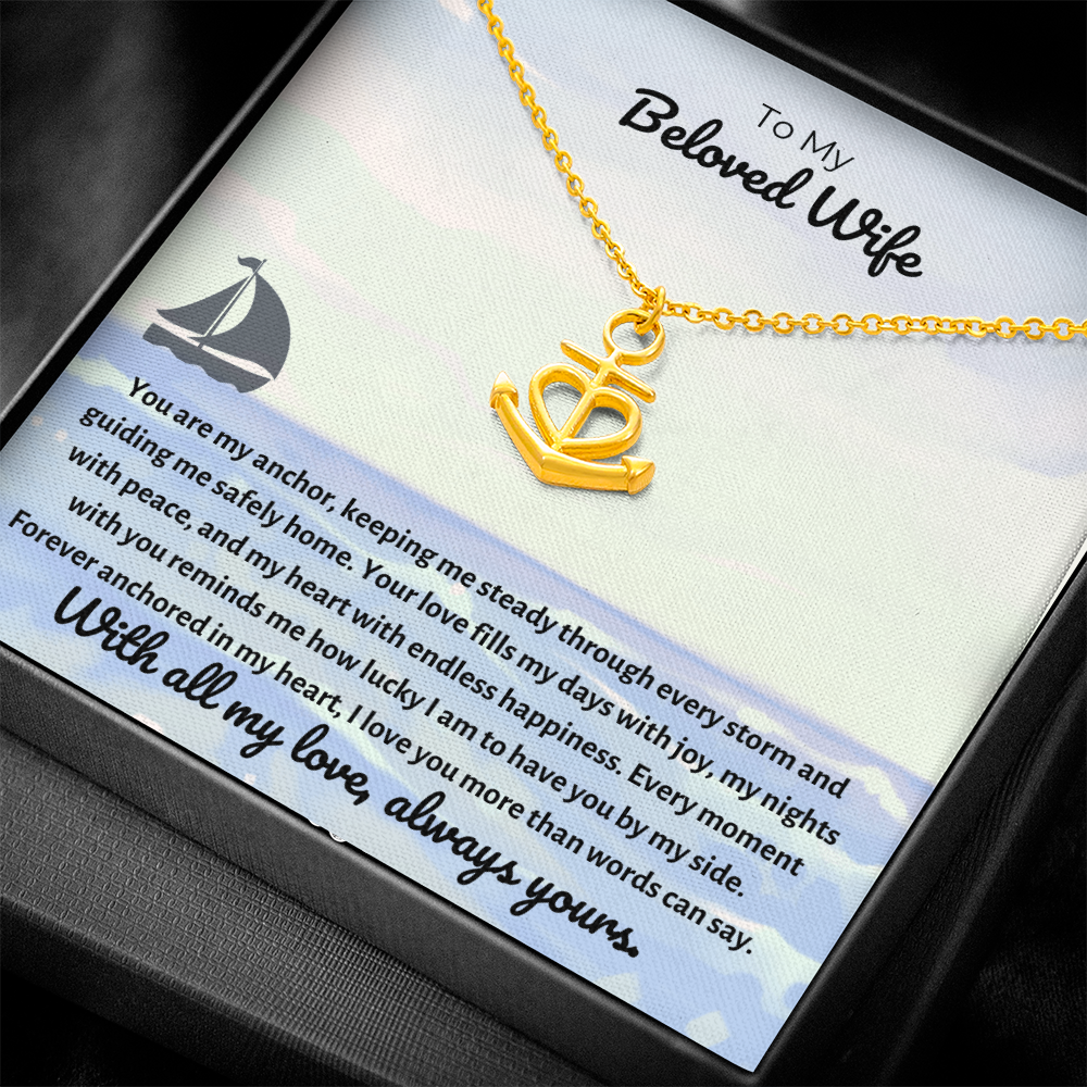 To My Wife – Anchor Pendant Necklace