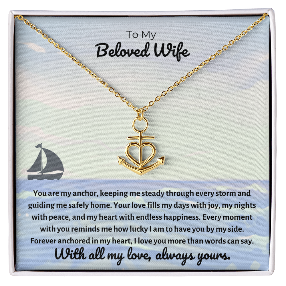 To My Wife – Anchor Pendant Necklace