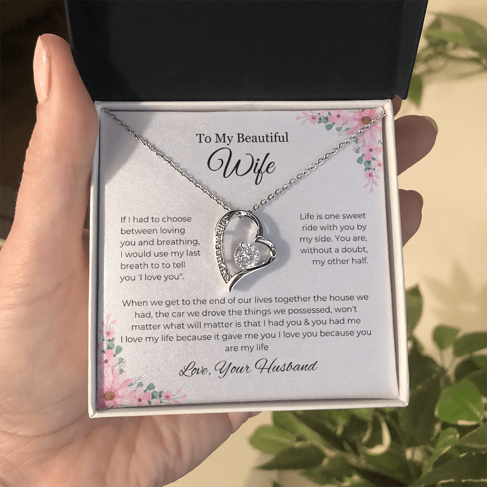 To My Beautiful Wife - Forever Love Necklace