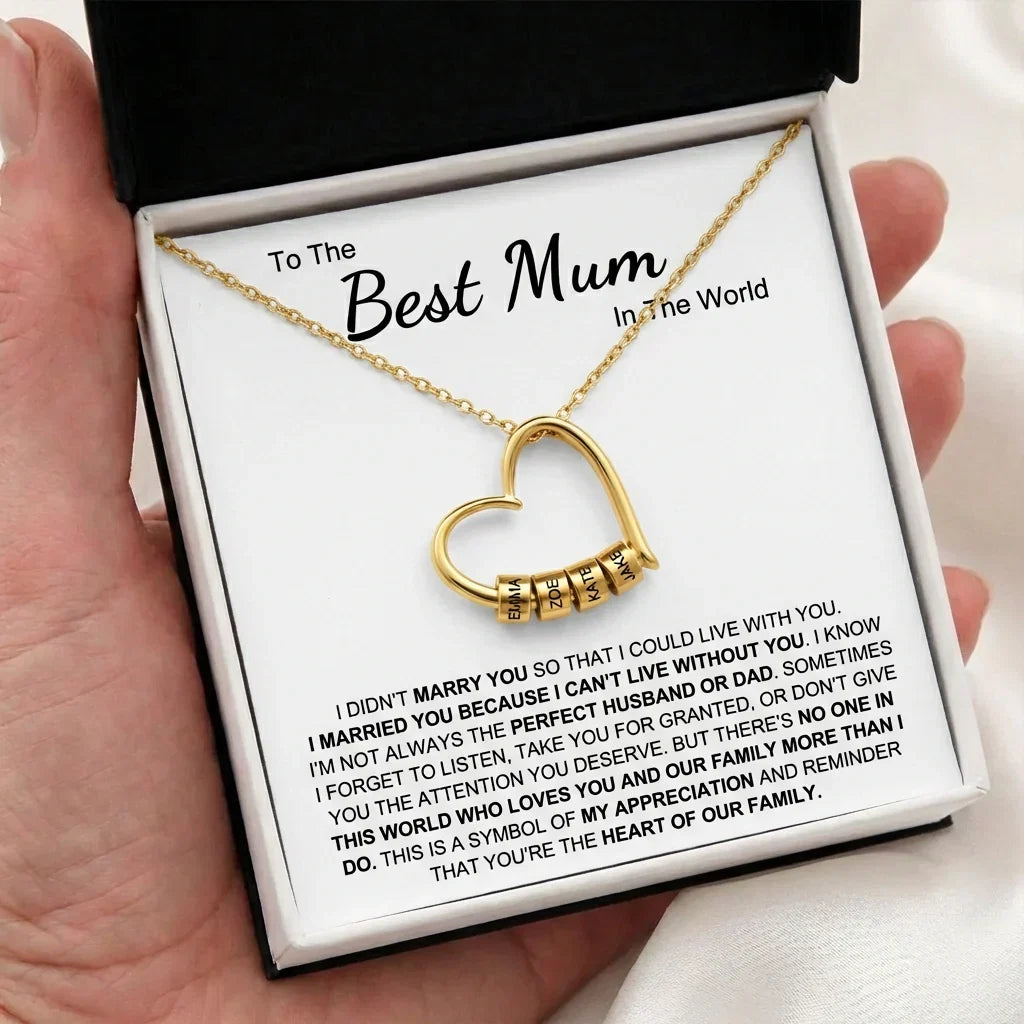 To The Best Mum  – Heart of Our Family – Gift From Husband