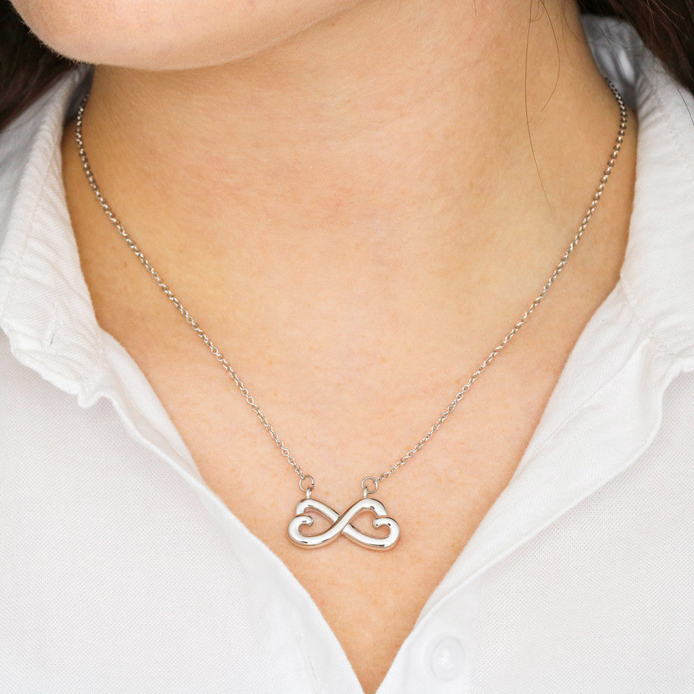 I'm Sorry Apology Infinite Hearts Necklace | I Miss You Black Lace