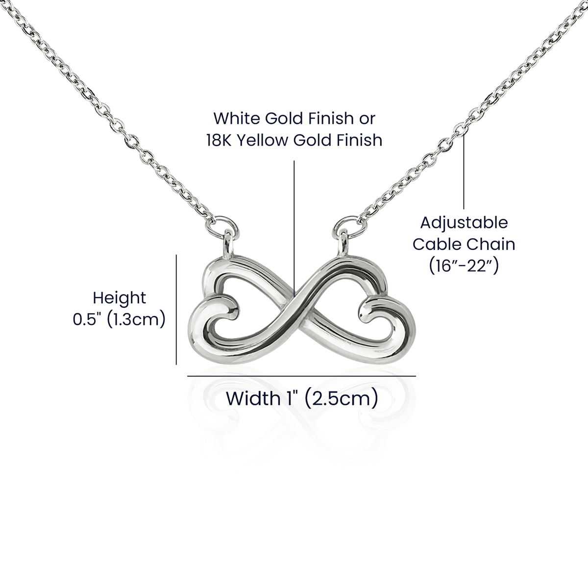 I'm Sorry Apology Infinite Hearts Necklace | I Miss You Black Lace