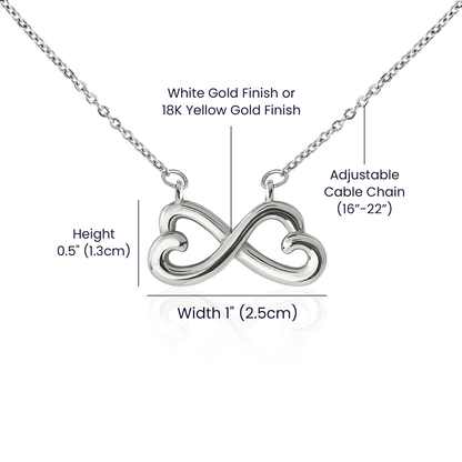 I'm Sorry Apology Infinite Hearts Necklace | I Miss You Black Lace