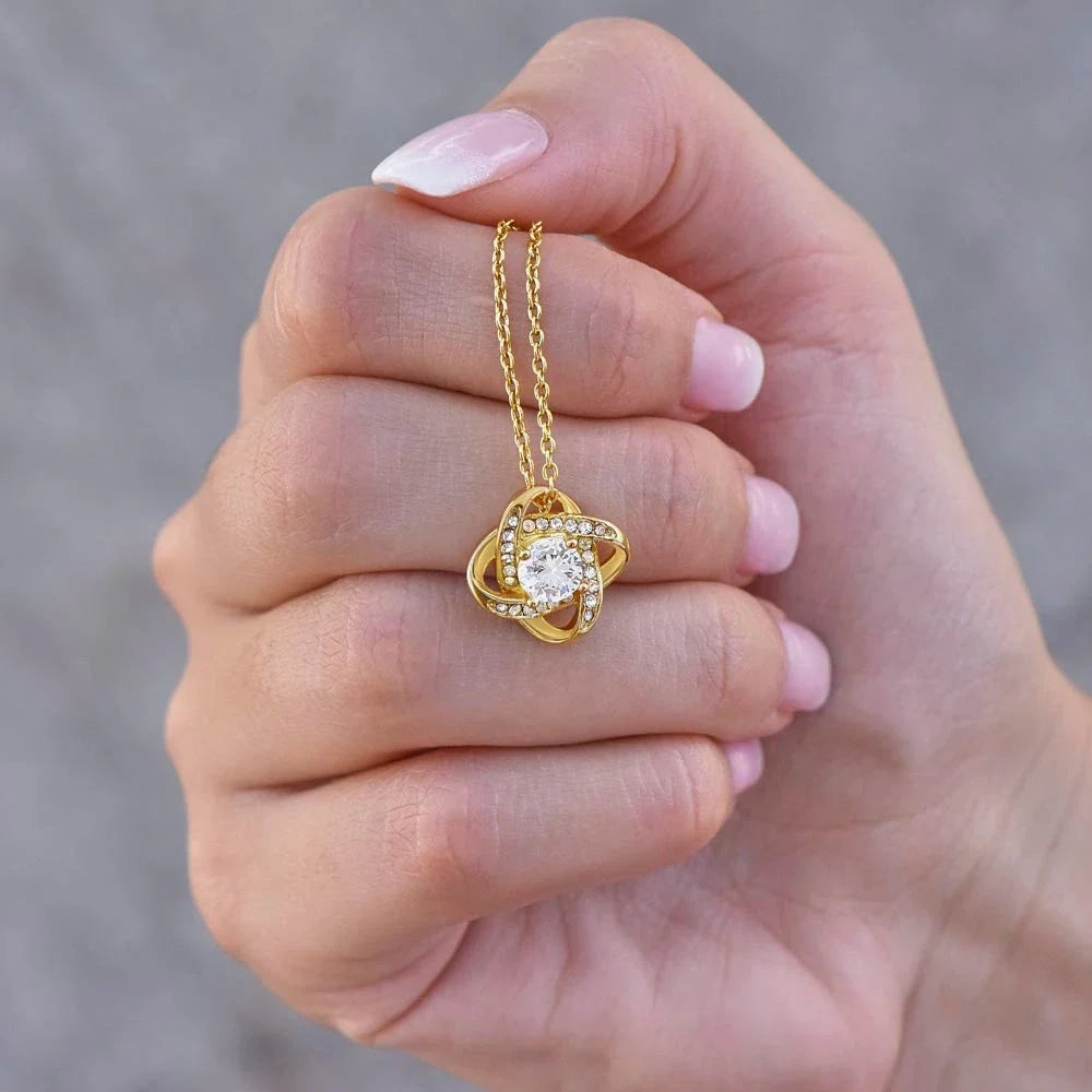 To My Beautiful Daughter – Love Knot Necklace