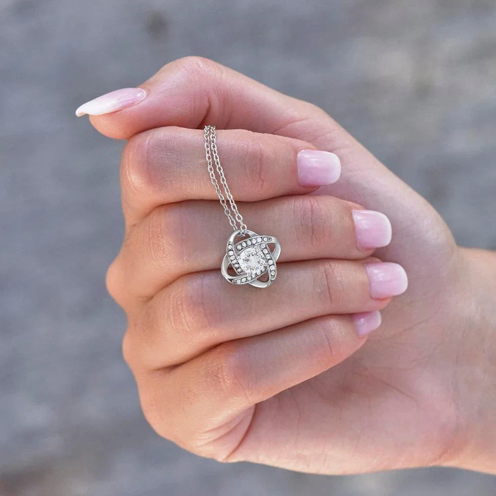 To My Beautiful Daughter – Love Knot Necklace