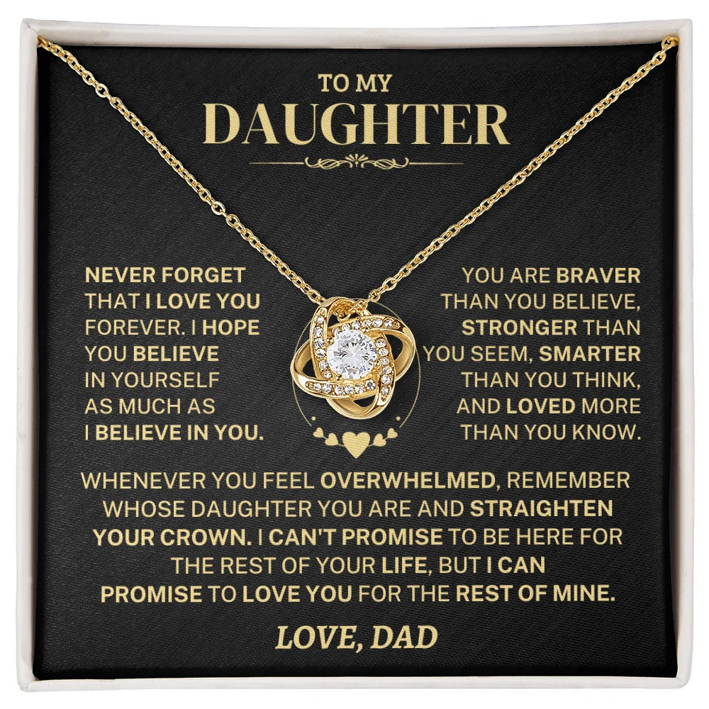To My Daughter Gift From Dad, "Never Forget That I Love You"