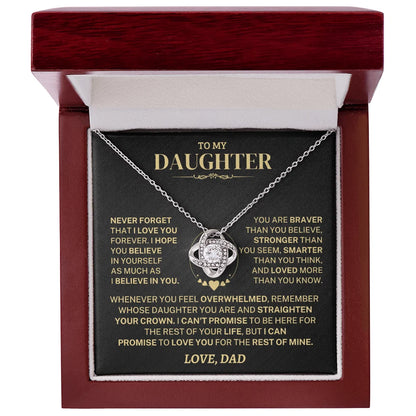 To My Daughter Gift From Dad, "Never Forget That I Love You"